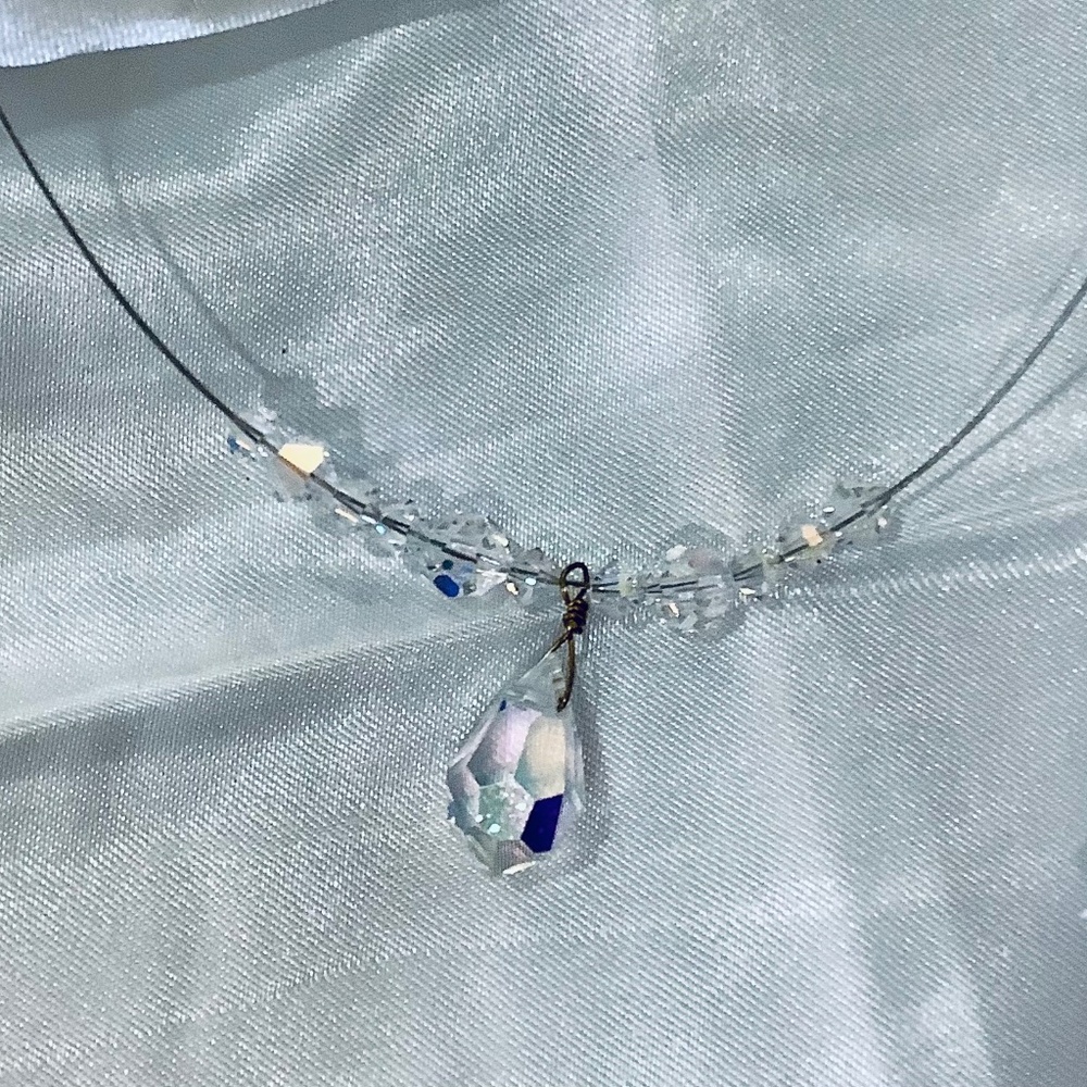 Illusion Necklaces Crystals Floating 5 colors great Bridesmaids gift